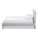 Baxton Studio Valencia Mid-Century Modern Greyish Beige Fabric Full Size Platform Bed - BSOBBT6662-Greyish Beige-Full