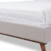Baxton Studio Valencia Mid-Century Modern Greyish Beige Fabric Full Size Platform Bed - BSOBBT6662-Greyish Beige-Full