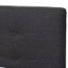 Baxton Studio Valencia Mid-Century Modern Dark Grey Fabric Queen Size Platform Bed - BSOBBT6662-Dark Grey-Queen