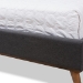 Baxton Studio Valencia Mid-Century Modern Dark Grey Fabric Queen Size Platform Bed - BSOBBT6662-Dark Grey-Queen