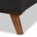Baxton Studio Valencia Mid-Century Modern Dark Grey Fabric Queen Size Platform Bed - BSOBBT6662-Dark Grey-Queen
