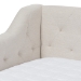 Baxton Studio Perry Modern and Contemporary Light Beige Fabric Daybed with Trundle - BSOCF8940-Light Beige-Daybed