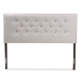 Baxton Studio Windsor Modern and Contemporary Greyish Beige Fabric Upholstered Full Size Headboard - BSOBBT6691-Greyish Beige-Full HB-H1217-14