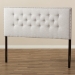 Baxton Studio Windsor Modern and Contemporary Greyish Beige Fabric Upholstered Full Size Headboard - BSOBBT6691-Greyish Beige-Full HB-H1217-14