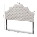 Baxton Studio Hilda Modern and Contemporary Greyish Beige Fabric Queen Size Headboard - BSOBBT6692-Greyish Beige-Queen HB-H1217-14