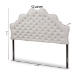 Baxton Studio Hilda Modern and Contemporary Greyish Beige Fabric Queen Size Headboard - BSOBBT6692-Greyish Beige-Queen HB-H1217-14