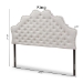 Baxton Studio Hilda Modern and Contemporary Greyish Beige Fabric Queen Size Headboard - BSOBBT6692-Greyish Beige-Queen HB-H1217-14