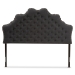 Baxton Studio Hilda Modern and Contemporary Dark Grey Fabric Queen Size Headboard - BSOBBT6692-Dark Grey-Queen HB-H1217-20