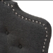 Baxton Studio Hilda Modern and Contemporary Dark Grey Fabric Queen Size Headboard - BSOBBT6692-Dark Grey-Queen HB-H1217-20
