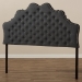Baxton Studio Hilda Modern and Contemporary Dark Grey Fabric Queen Size Headboard - BSOBBT6692-Dark Grey-Queen HB-H1217-20