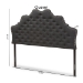 Baxton Studio Hilda Modern and Contemporary Dark Grey Fabric Queen Size Headboard - BSOBBT6692-Dark Grey-Queen HB-H1217-20