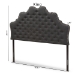 Baxton Studio Hilda Modern and Contemporary Dark Grey Fabric Queen Size Headboard - BSOBBT6692-Dark Grey-Queen HB-H1217-20