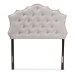 Baxton Studio Aurora Modern and Contemporary Greyish Beige Fabric Twin Size Headboard - BSOBBT6693-Greyish Beige-Twin HB-H1217-14