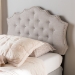 Baxton Studio Aurora Modern and Contemporary Greyish Beige Fabric Twin Size Headboard - BSOBBT6693-Greyish Beige-Twin HB-H1217-14