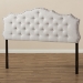Baxton Studio Aurora Modern and Contemporary Greyish Beige Fabric Queen Size Headboard - BSOBBT6693-Greyish Beige-Queen HB-H1217-14
