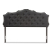 Baxton Studio Aurora Modern and Contemporary Dark Grey Fabric King Size Headboard - BSOBBT6693-Dark Grey-King HB-H1217-20
