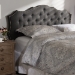Baxton Studio Aurora Modern and Contemporary Dark Grey Fabric King Size Headboard - BSOBBT6693-Dark Grey-King HB-H1217-20