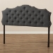 Baxton Studio Aurora Modern and Contemporary Dark Grey Fabric King Size Headboard - BSOBBT6693-Dark Grey-King HB-H1217-20
