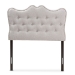 Baxton Studio Emma Modern and Contemporary Greyish Beige Fabric Twin Size Headboard - BSOBBT6694-Greyish Beige-Twin HB-H1217-14