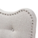 Baxton Studio Emma Modern and Contemporary Greyish Beige Fabric Twin Size Headboard - BSOBBT6694-Greyish Beige-Twin HB-H1217-14
