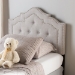 Baxton Studio Edith Modern and Contemporary Greyish Beige Fabric Twin Size Headboard - BSOBBT6695-Greyish Beige-Twin HB-H1217-14