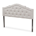 Baxton Studio Edith Modern and Contemporary Greyish Beige Fabric Queen Size Headboard