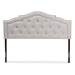 Baxton Studio Edith Modern and Contemporary Greyish Beige Fabric Queen Size Headboard - BSOBBT6695-Greyish Beige-Queen HB-H1217-14