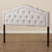 Baxton Studio Edith Modern and Contemporary Greyish Beige Fabric Queen Size Headboard - BSOBBT6695-Greyish Beige-Queen HB-H1217-14