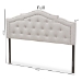 Baxton Studio Edith Modern and Contemporary Greyish Beige Fabric Queen Size Headboard - BSOBBT6695-Greyish Beige-Queen HB-H1217-14