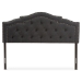 Baxton Studio Edith Modern and Contemporary Dark Grey Fabric Queen Size Headboard - BSOBBT6695-Dark Grey-Queen HB-H1217-20