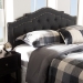 Baxton Studio Edith Modern and Contemporary Dark Grey Fabric Queen Size Headboard - BSOBBT6695-Dark Grey-Queen HB-H1217-20