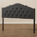 Baxton Studio Edith Modern and Contemporary Dark Grey Fabric Queen Size Headboard - BSOBBT6695-Dark Grey-Queen HB-H1217-20
