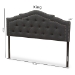 Baxton Studio Edith Modern and Contemporary Dark Grey Fabric Queen Size Headboard - BSOBBT6695-Dark Grey-Queen HB-H1217-20