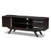 Baxton Studio Ashfield Mid-Century Modern Dark Brown Finished Wood TV Stand - BSOET 3515-01-Dark Brown-TV