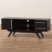 Baxton Studio Ashfield Mid-Century Modern Dark Brown Finished Wood TV Stand - BSOET 3515-01-Dark Brown-TV