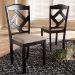 Baxton Studio Ruth Modern and Contemporary Beige Fabric Upholstered and Dark Brown Finished Dining Chair Set of 2 - BSORH133C-Dark Brown/Sand-DC