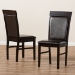 Baxton Studio Thea Modern and Contemporary Dark Brown Faux Leather Upholstered Dining Chair Set of 2 - BSORH131C-Dark Brown-DC