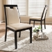 Baxton Studio Evelyn Modern and Contemporary Beige Faux Leather Upholstered and Dark Brown Finished Dining Chair Set of 2 - BSORH5998C-Dark Brown/Beige-DC