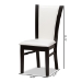 Baxton Studio Adley Modern and Contemporary Dark Brown Finished White Faux Leather Dining Chair Set of 2 - BSORH5510C-Dark Brown/White-DC