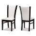 Baxton Studio Adley Modern and Contemporary 5-Piece Dark Brown Finished White Faux Leather Dining Set - BSORH5510C-Dark Brown/White Dining Set