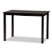Baxton Studio Adley Modern and Contemporary 5-Piece Dark Brown Finished White Faux Leather Dining Set - BSORH5510C-Dark Brown/White Dining Set