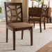 Baxton Studio Abilene Mid-Century Light Brown Fabric Upholstered and Walnut Brown Finished Dining Chair Set of 2 - BSORH3010C-Walnut/Light Brown-DC