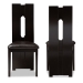 Baxton Studio Alani Modern and Contemporary Dark Brown Faux Leather Upholstered Dining Chair Set of 2 - BSORH5509C-Dark Brown-DC