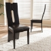 Baxton Studio Alani Modern and Contemporary Dark Brown Faux Leather Upholstered Dining Chair Set of 2 - BSORH5509C-Dark Brown-DC