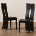 Baxton Studio Alani Modern and Contemporary Dark Brown Faux Leather Upholstered Dining Chair Set of 2 - BSORH5509C-Dark Brown-DC