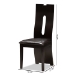 Baxton Studio Alani Modern and Contemporary Dark Brown Faux Leather Upholstered Dining Chair Set of 2 - BSORH5509C-Dark Brown-DC