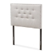 Baxton Studio Windsor Modern and Contemporary Greyish Beige Fabric Upholstered Twin Size Headboard