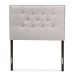 Baxton Studio Windsor Modern and Contemporary Greyish Beige Fabric Upholstered Twin Size Headboard - BSOBBT6691-Greyish Beige-Twin HB-H1217-14