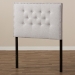 Baxton Studio Windsor Modern and Contemporary Greyish Beige Fabric Upholstered Twin Size Headboard - BSOBBT6691-Greyish Beige-Twin HB-H1217-14