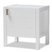 Baxton Studio Mandel Modern and Contemporary White Wood Nightstand - BSOHNS02-White-NS